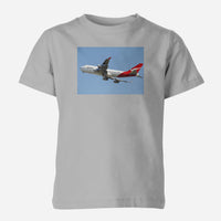 Thumbnail for Departing Qantas Boeing 747 Designed Children T-Shirts