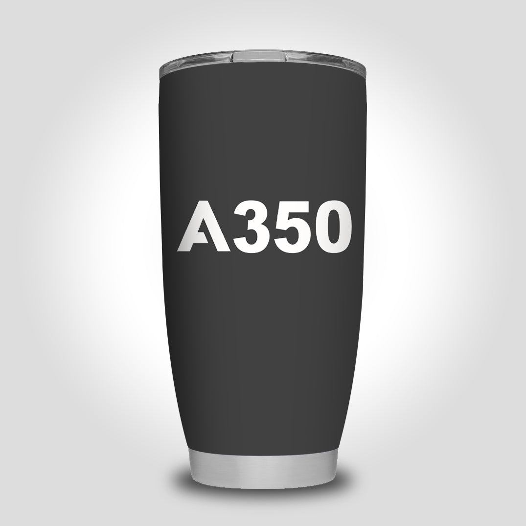 A350 Flat Text Designed Tumbler Travel Mugs