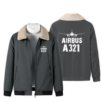 Thumbnail for Airbus A321 & Plane Designed Winter Bomber Jackets