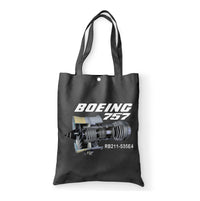 Thumbnail for Boeing 757 & Rolls Royce Engine (RB211) Designed Tote Bags