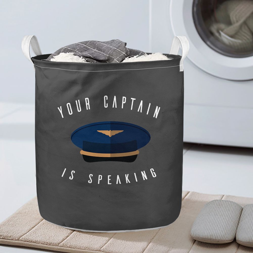 Your Captain Is Speaking Designed Laundry Baskets
