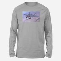 Thumbnail for Fighter Jet 35 Captured in the Air Designed Long-Sleeve T-Shirts