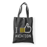 Thumbnail for I Like Aviation Designed Tote Bags