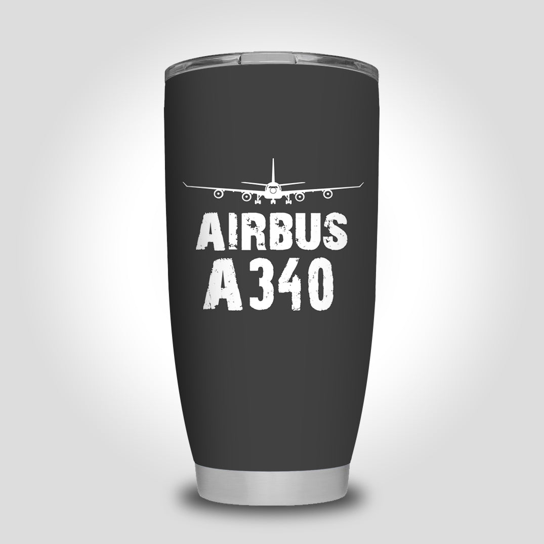 Airbus A340 & Plane Designed Tumbler Travel Mugs