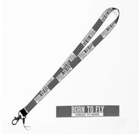 Thumbnail for Born To Fly Forced To Work Designed Lanyard & ID Holders