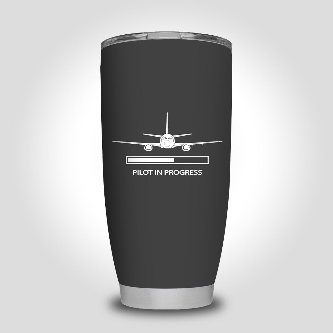 Pilot In Progress Designed Tumbler Travel Mugs
