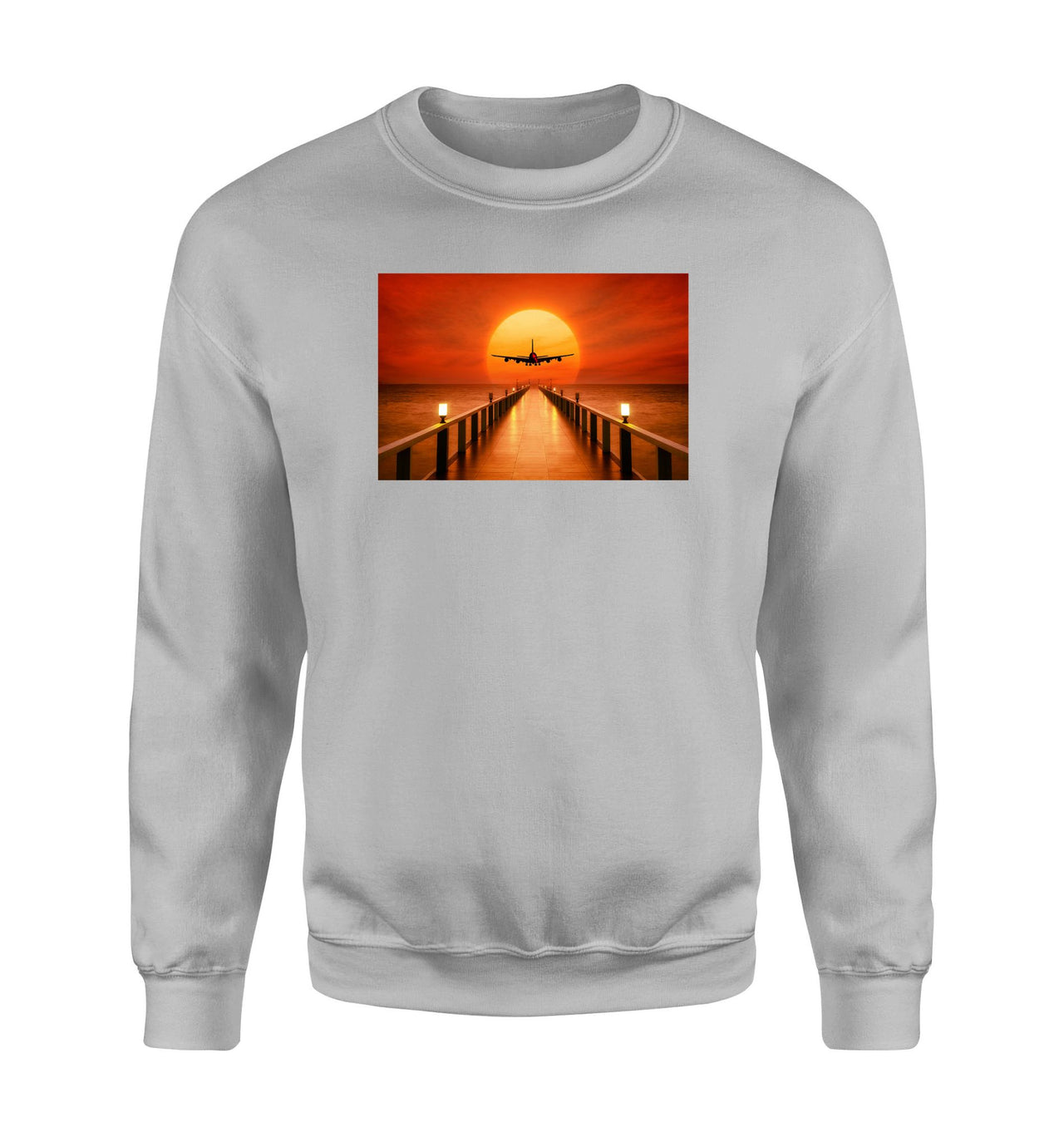 Airbus A380 Towards Sunset Designed Sweatshirts
