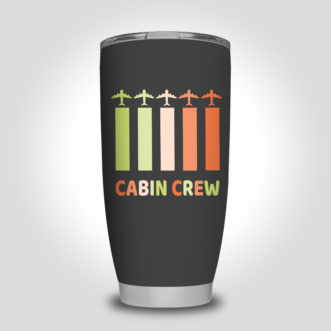 Colourful Cabin Crew Designed Tumbler Travel Mugs