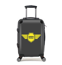 Thumbnail for Born To Fly & Badge Designed Cabin Size Luggages