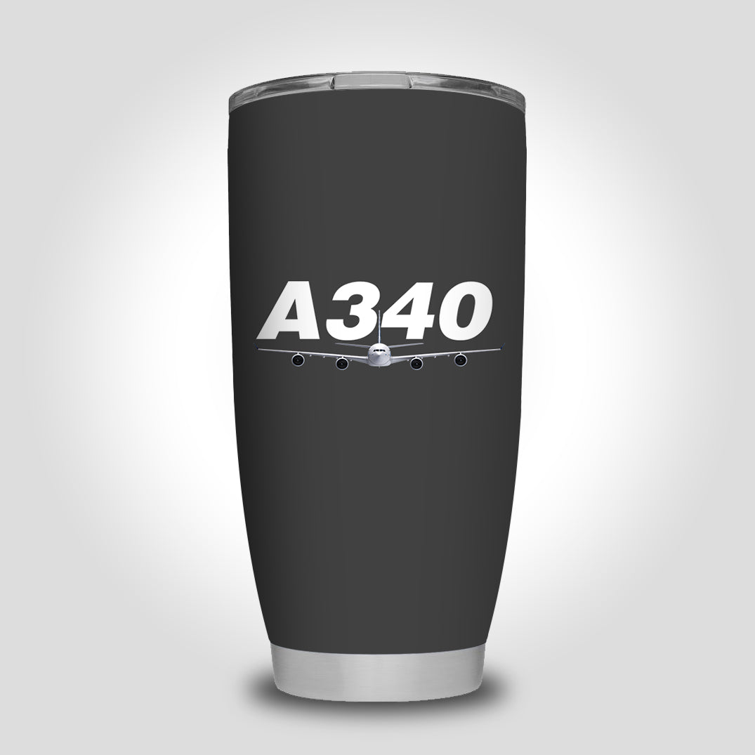Super Airbus A340 Designed Tumbler Travel Mugs