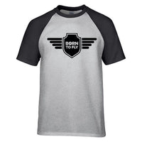 Thumbnail for Born To Fly & Badge Designed Raglan T-Shirts