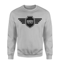Thumbnail for Born To Fly & Badge Designed Sweatshirts
