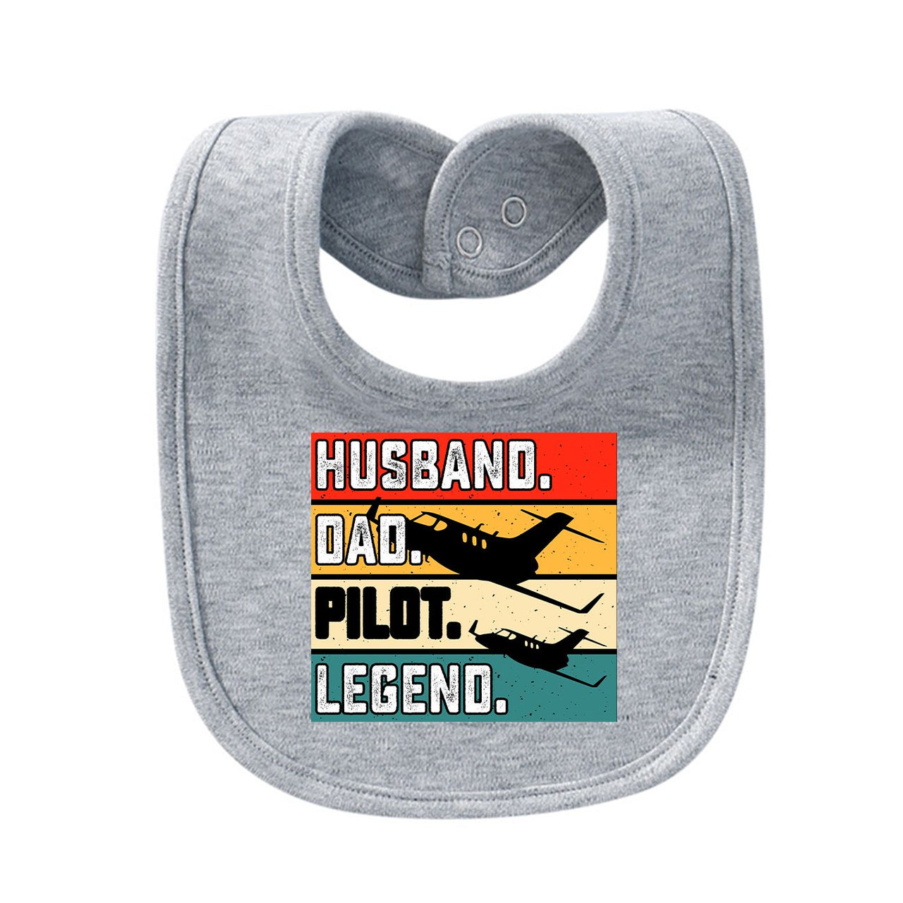Husband & Dad & Pilot & Legend Designed Baby Saliva & Feeding Towels