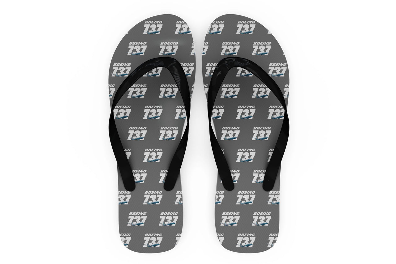 Super Boeing 737+Text Designed Slippers (Flip Flops)