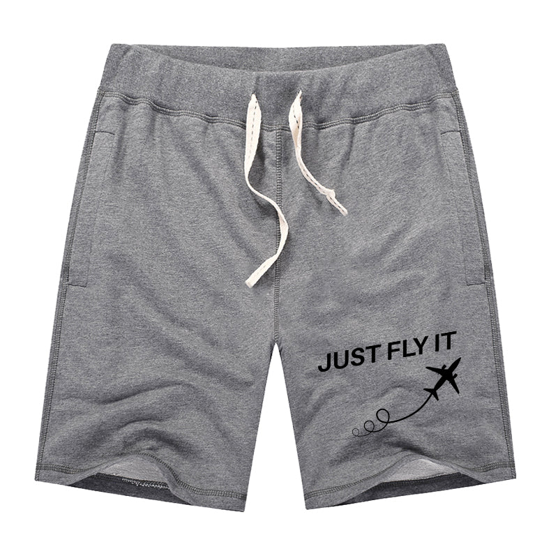 Just Fly It Designed Cotton Shorts