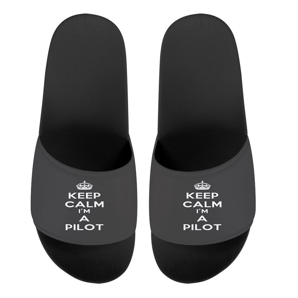 Keep Calm I'm a Pilot Designed Sport Slippers