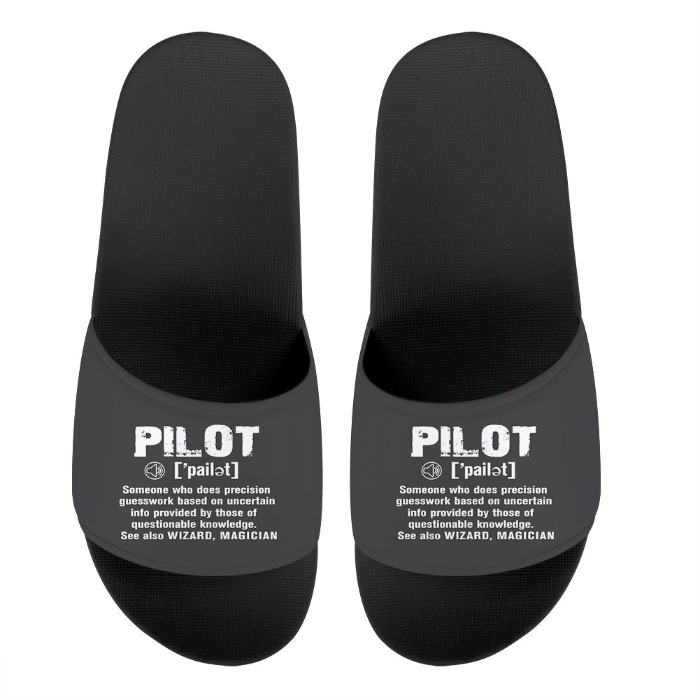 Pilot [Noun] Designed Sport Slippers