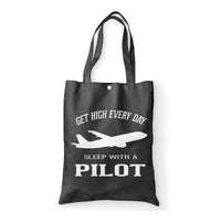 Thumbnail for Get High Every Day Sleep With A Pilot Designed Tote Bags