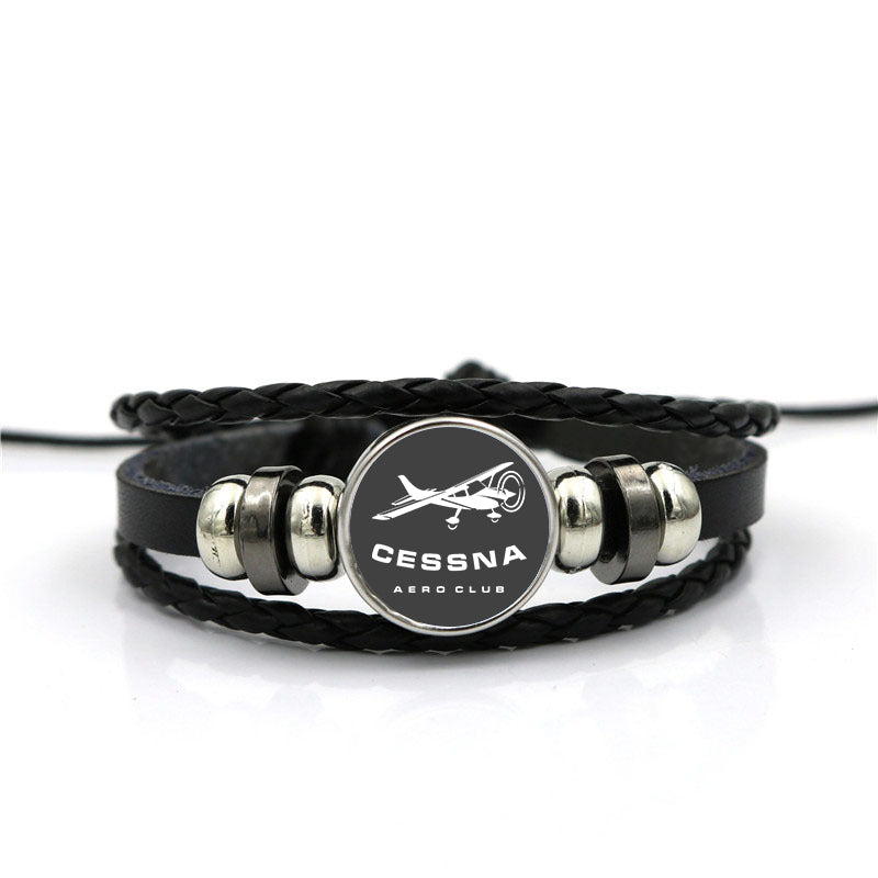 Cessna Aeroclub Designed Leather Bracelets