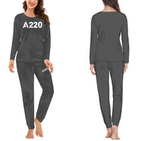 Thumbnail for A220 Flat Text Designed Women Pijamas