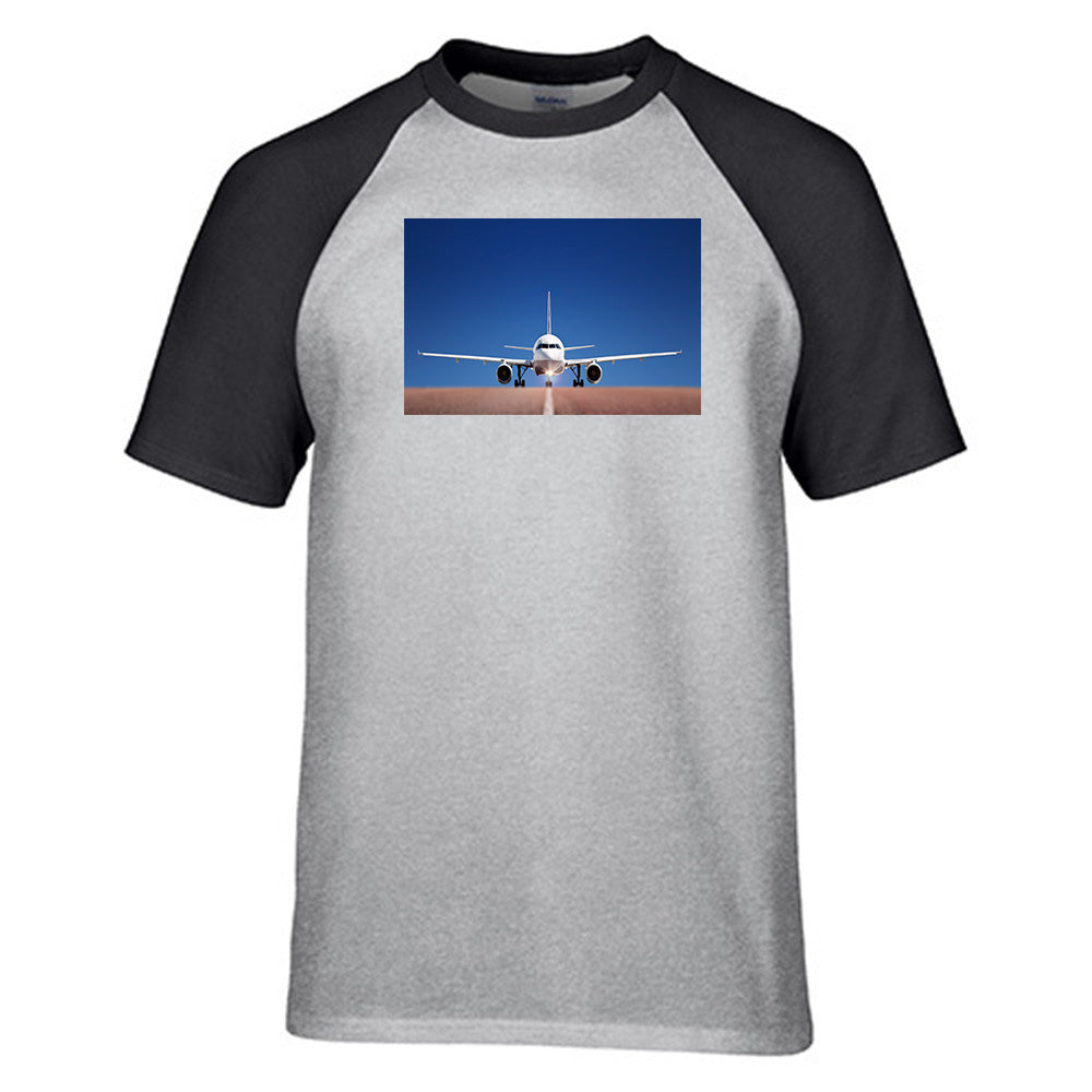Face to Face with Airbus A320 Designed Raglan T-Shirts