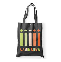 Thumbnail for Colourful Cabin Crew Designed Tote Bags
