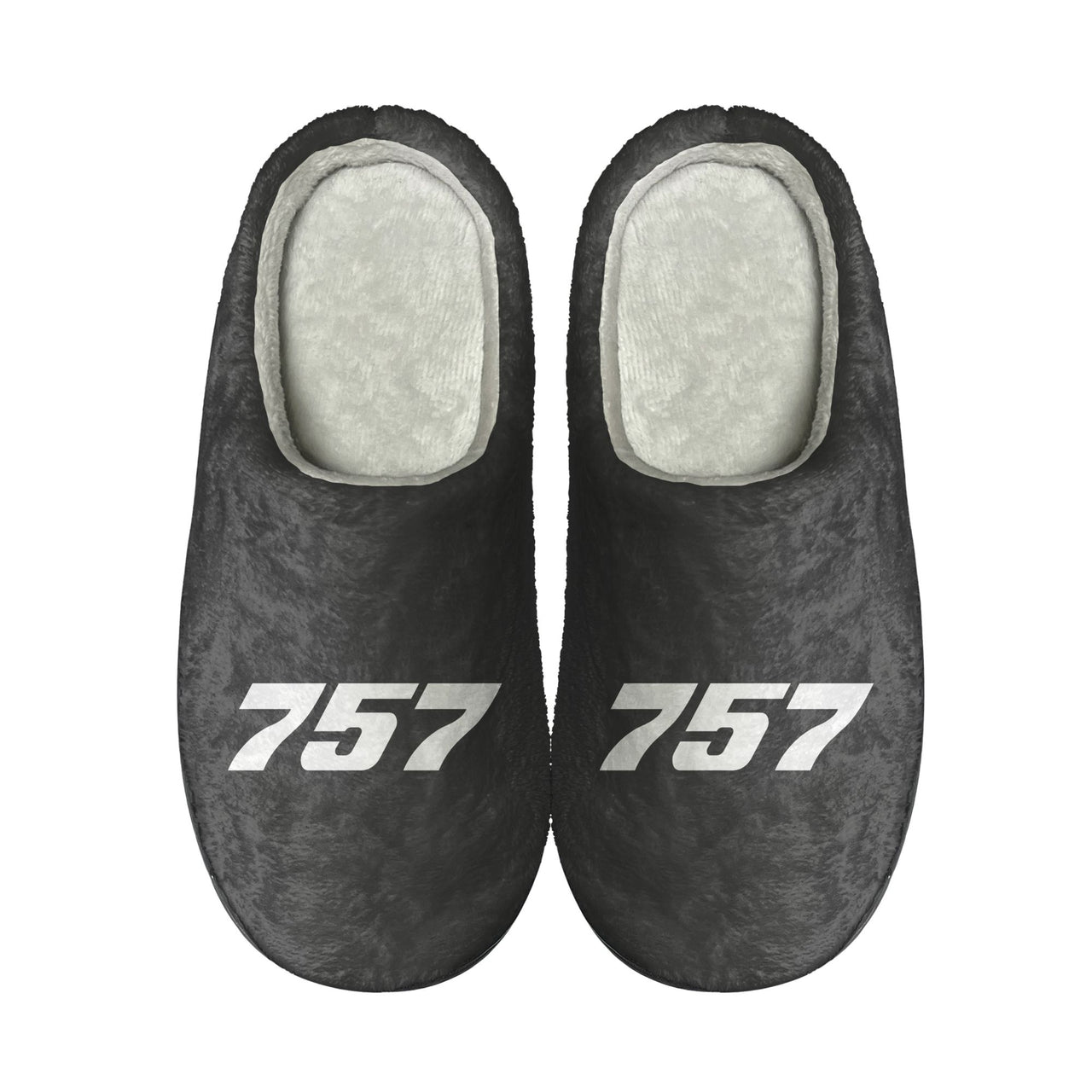 757 Flat Text Designed Cotton Slippers