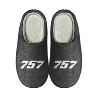 Thumbnail for 757 Flat Text Designed Cotton Slippers