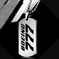 Thumbnail for Boeing 777 & Text Designed Metal Necklaces
