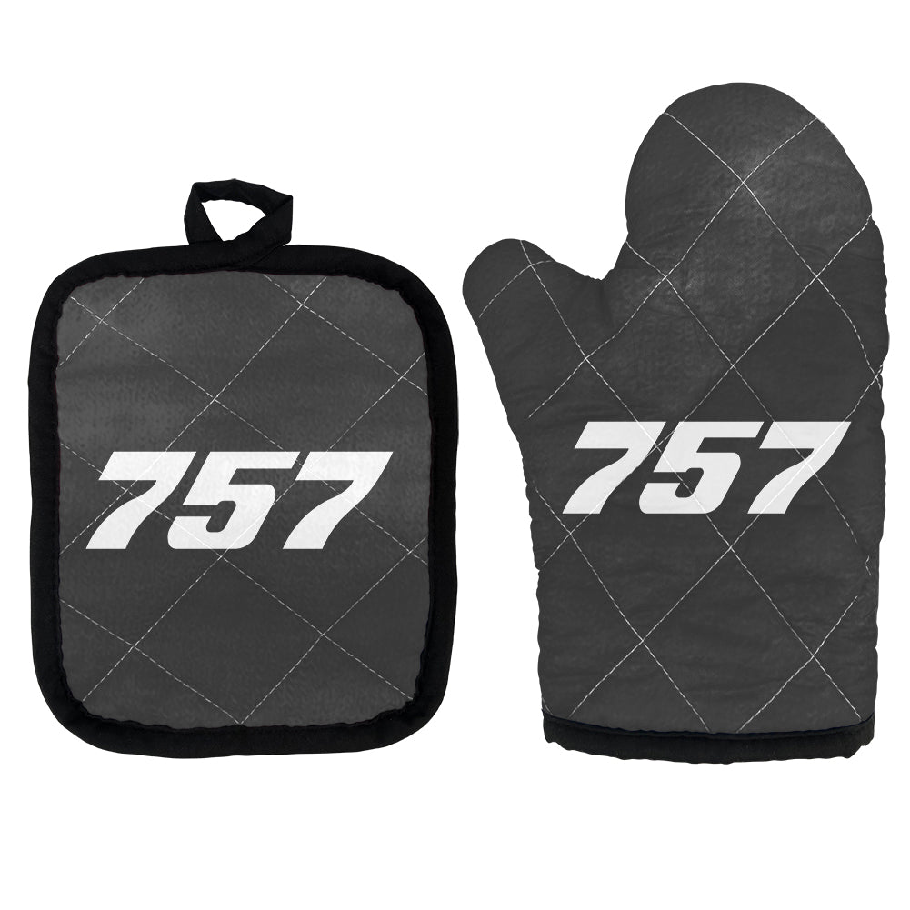 757 Flat Text Designed Kitchen Glove & Holder