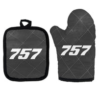 Thumbnail for 757 Flat Text Designed Kitchen Glove & Holder