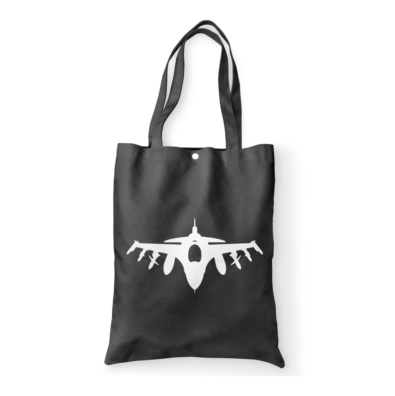 Fighter Jet 16 Silhouette Designed Tote Bags