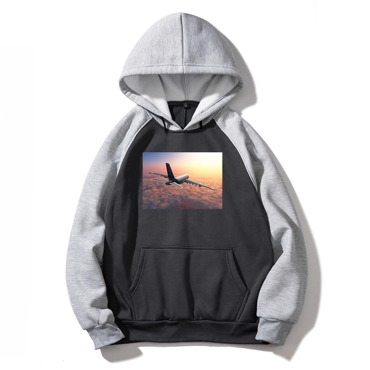 Super Cruising Airbus A380 over Clouds Designed Colourful Hoodies