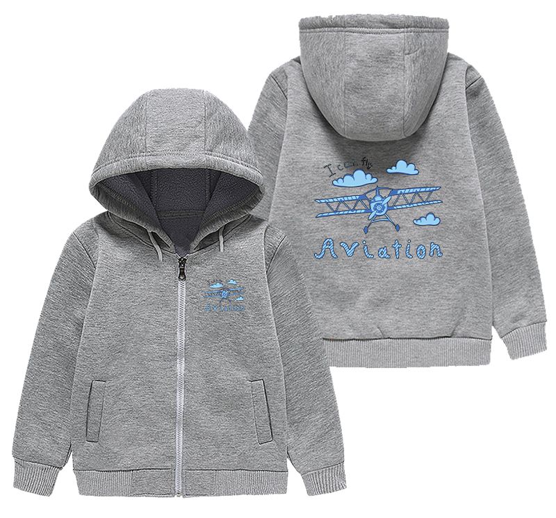 I Can Fly & Aviation Designed "CHILDREN" Zipped Hoodies
