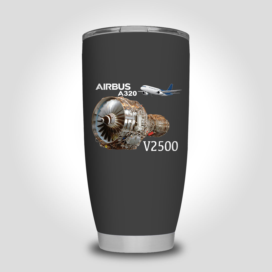 Airbus A320 & V2500 Engine Designed Tumbler Travel Mugs