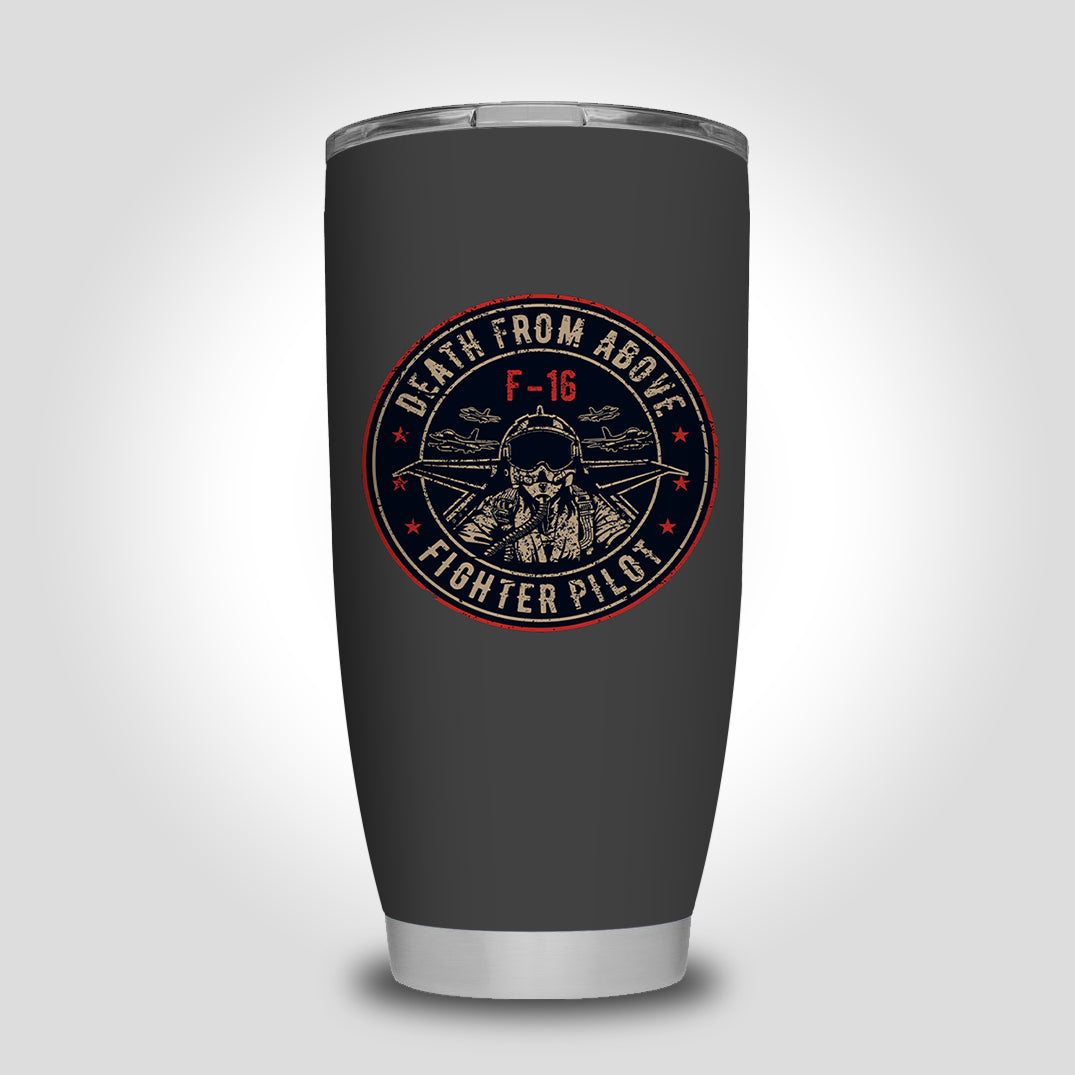 Fighter Jet 16 - Death From Above Designed Tumbler Travel Mugs