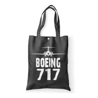 Thumbnail for Boeing 717 & Plane Designed Tote Bags