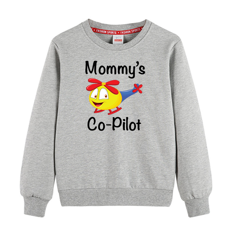Mommy's Co-Pilot (Helicopter) Designed "CHILDREN" Sweatshirts