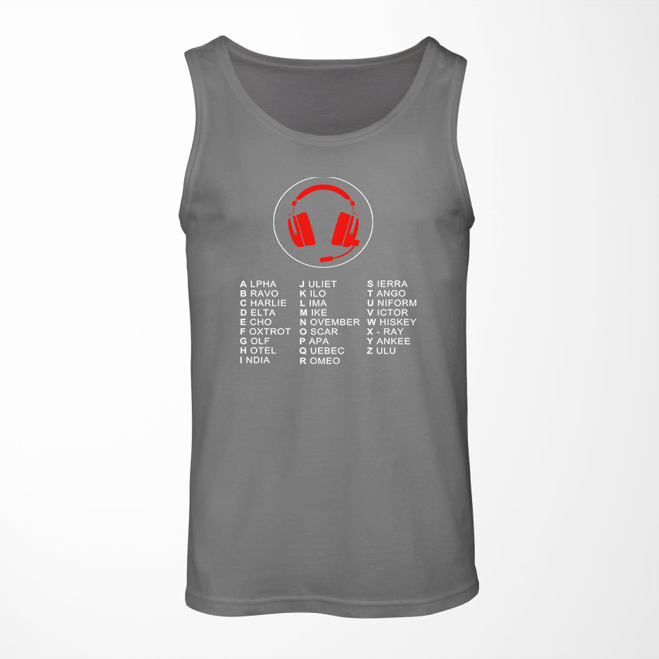 Aviation Alphabet 3 Designed Tank Tops
