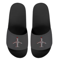 Thumbnail for Airplane Shape Aviation Alphabet Designed Sport Slippers