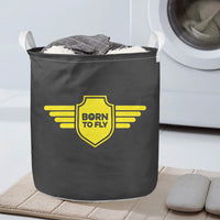 Thumbnail for Born To Fly & Badge Designed Laundry Baskets