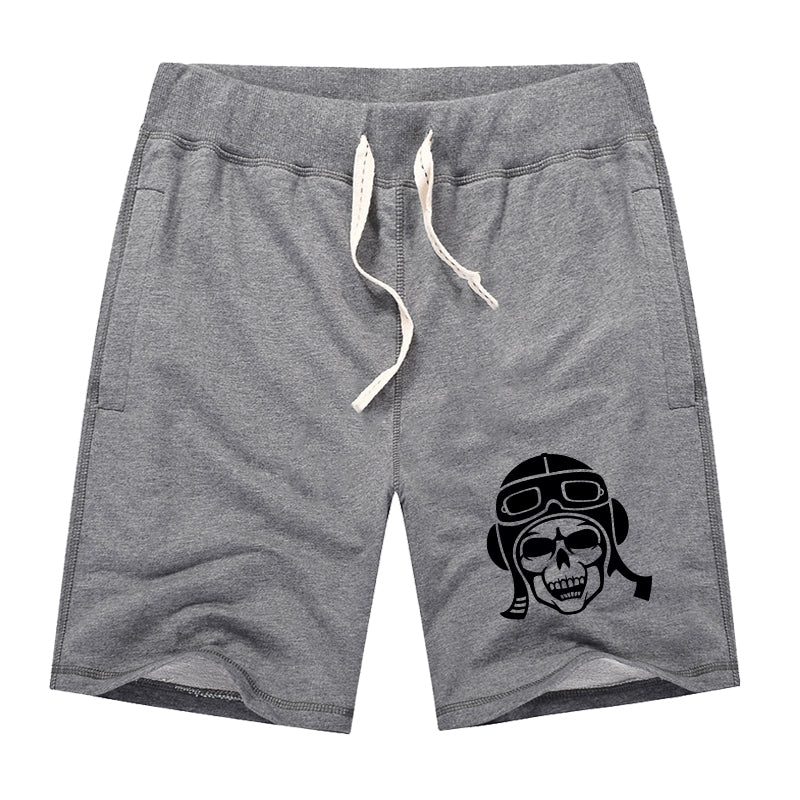 Skeleton Pilot Designed Cotton Shorts