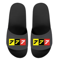 Thumbnail for Flat Colourful 777 Designed Sport Slippers