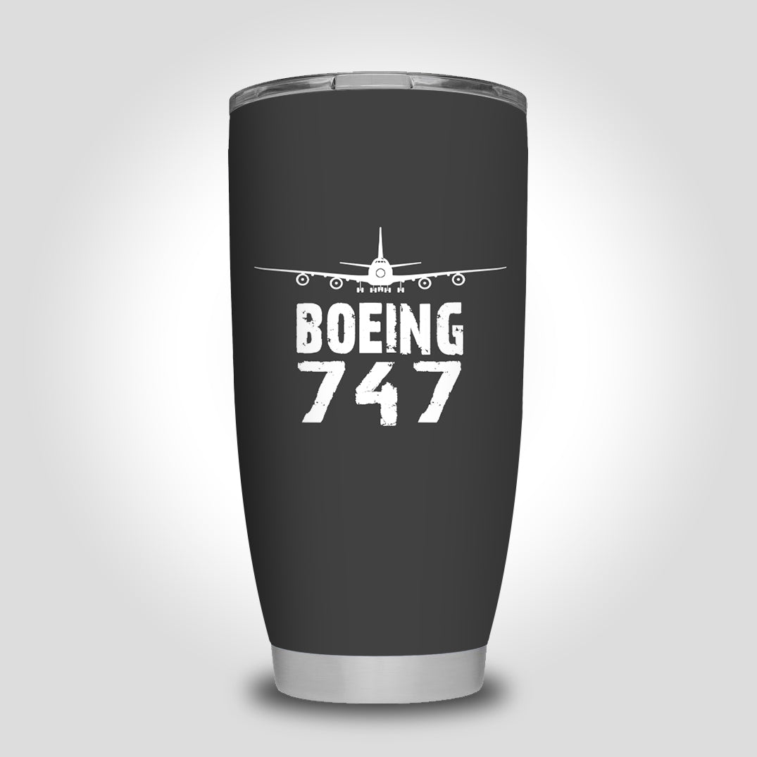 Boeing 747 & Plane Designed Tumbler Travel Mugs