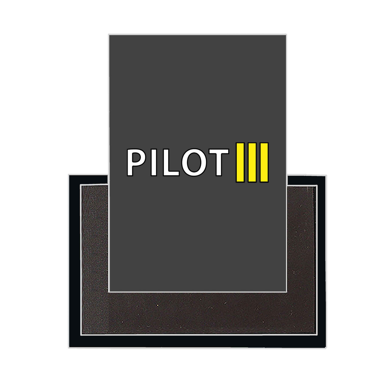 Pilot & Stripes (3 Lines) Designed Magnets