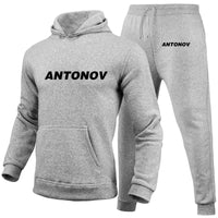 Thumbnail for Antonov & Text Designed Hoodies & Sweatpants Set