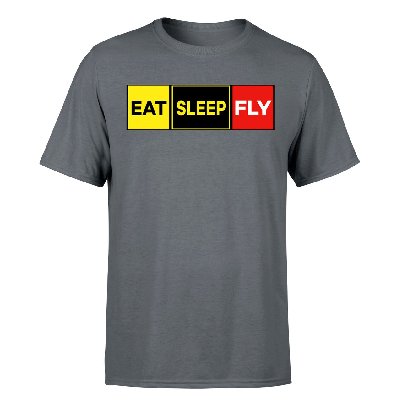 Eat Sleep Fly (Colourful) Designed T-Shirts