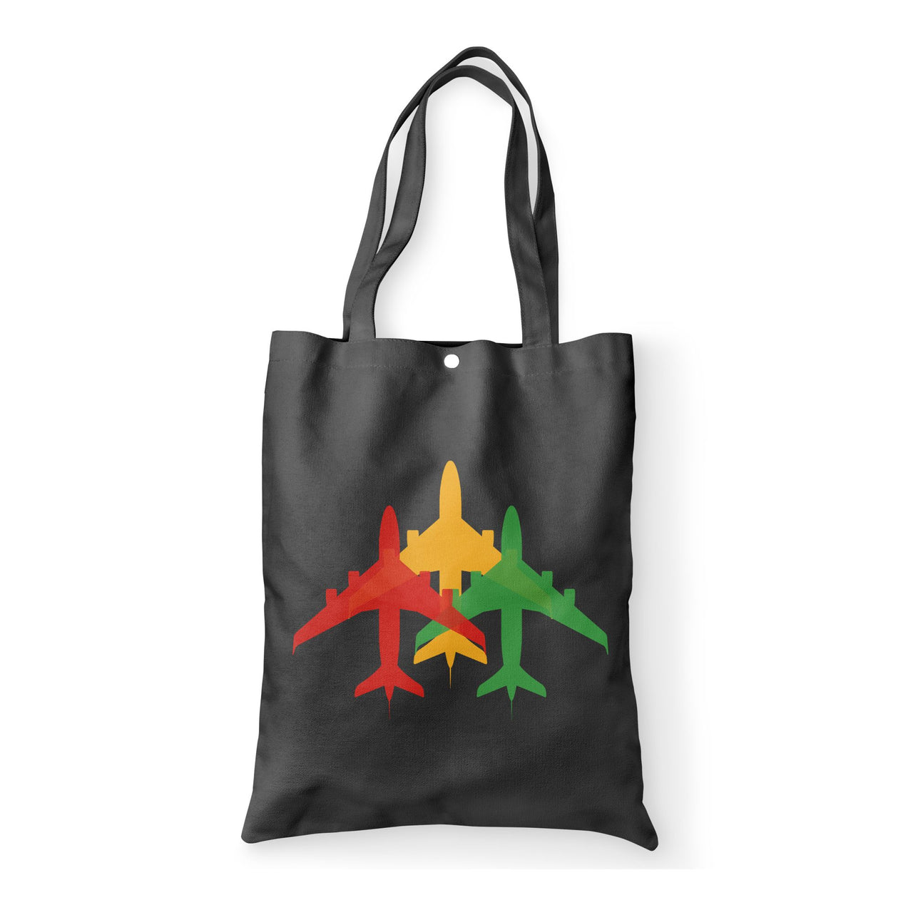 Colourful 3 Airplanes Designed Tote Bags