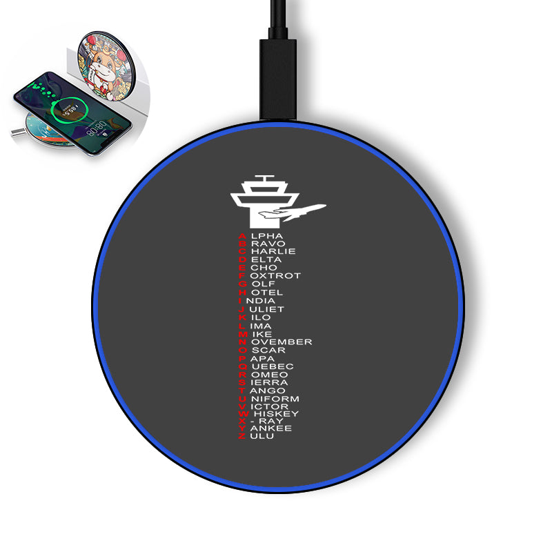 Aviation Alphabet Designed Wireless Chargers