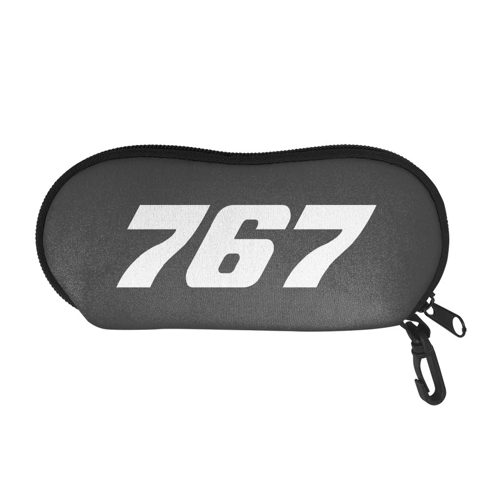 767 Flat Text Designed Glasses Bag
